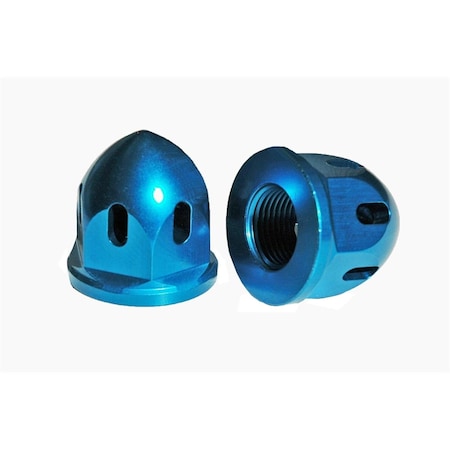 Durablue 2 Piece Axle End Nut Alum Bullet20 x 15 mm Blue Anodize 201820b